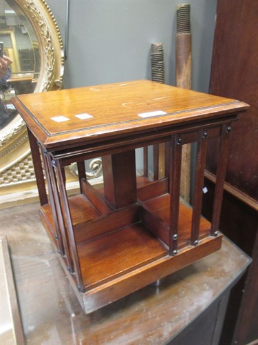 Lot 436 - A late Victorian mahogany table top revolving...