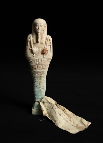 Lot 280 - An Egyptian faience Shapti (of Horwedja), a priest of the goddess Neith, 30th dynasty (380 - 343BC)
