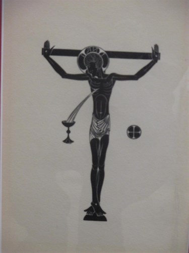 Lot 189 - Eric Gill, Crucifixion, woodcut print