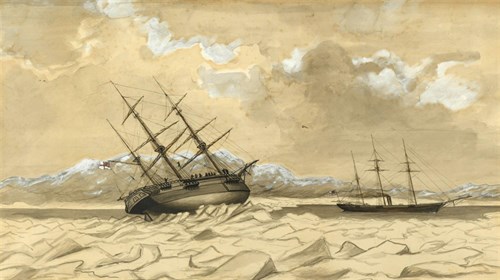 Lot 64 - English School, 19th century, The wreck of HMS...
