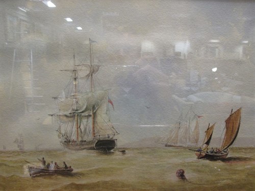 Lot 284 - W H Chambers (19th century), Sailing ship and...