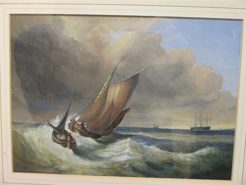 Lot 280 - English School (19th century), Fishing boat...