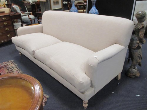 Lot 301 - A modern Howard style two seat sofa,...