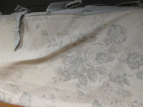 Lot 388 - A pair of head boards, upholstered in a linen...