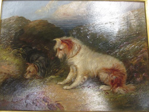 Lot 278 - After George Armfield, Two terriers at a...