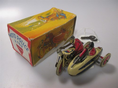 Lot 45 - Tinplate clockwork French SFA Paris Moto...