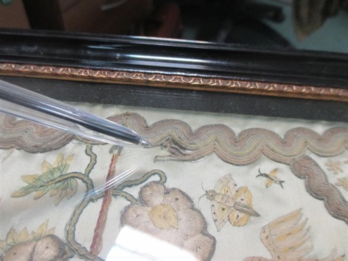Lot 351 - A rare 17th century stumpwork picture of Charles II and Catherine of Braganza, dated 1670