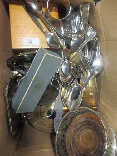 Lot 230 - A quantity of miscellaneous silver plated items