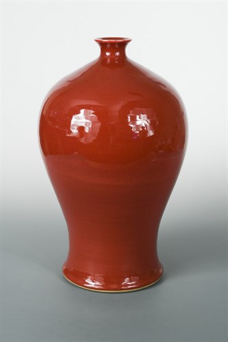 Lot 120 - A  large Langyao ox-blood Meiping vase, 19th or 20th century