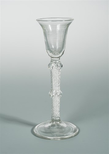 Lot 34 - A George III cordial glass, the bell shaped...