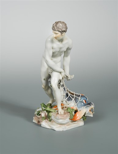 Lot 23 - An 18th century Ludwigsburg porcelain figure...