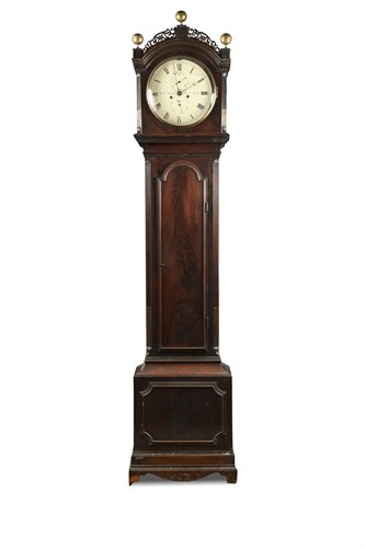 Lot 373 - A Regency mahogany longcase clock