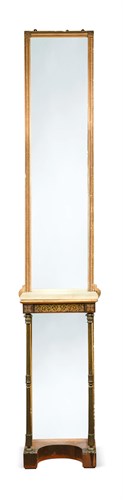 Lot 441 - A Regency rosewood gilt gesso and marble...