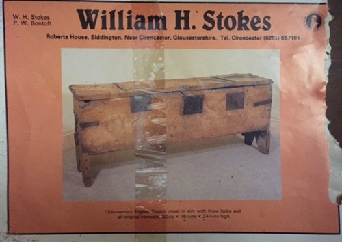 Lot 382 - A 15th century elm and iron bound boarded chest