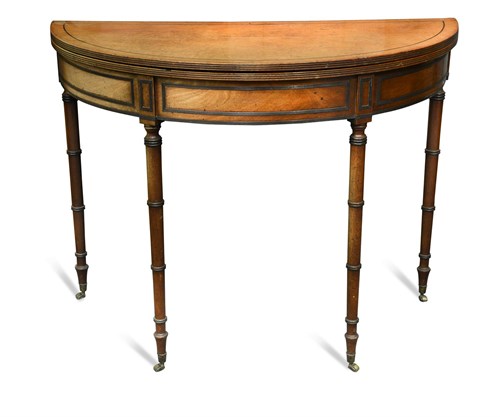 Lot 451 - A Regency mahogany demi-lune tea table