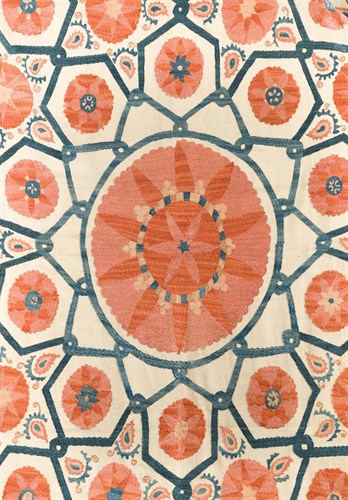 Lot 357 - A late 19th or early 20th century Uzbek Suzani