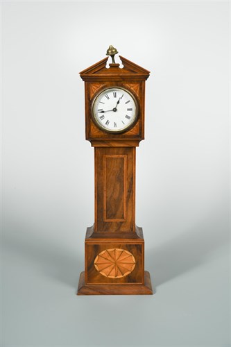 Lot 364 - A late Victorian miniature longcase timepiece