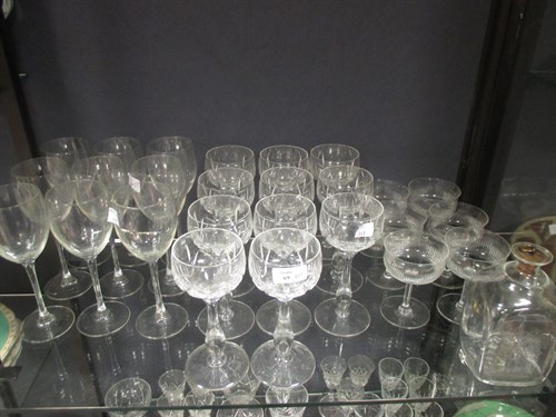 Lot 69 - A quantity of cut glass drinking glasses