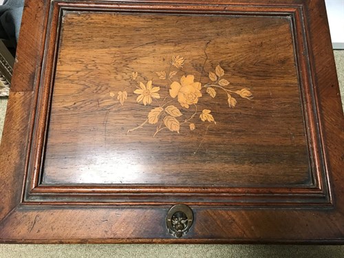 Lot 296 - A 19th century walnut and rosewood German disc...