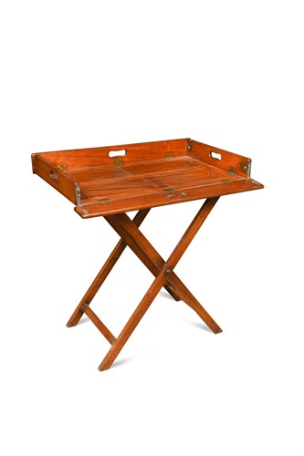 Lot 372 - A George III mahogany galleried Butlers tray,...
