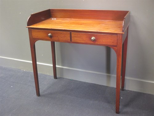 Lot 500 - A Regency mahogany galleried washstand with...