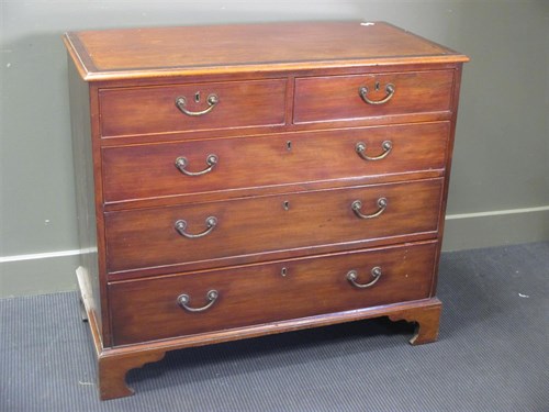 Lot 323 - A George III mahogany straight front chest of...