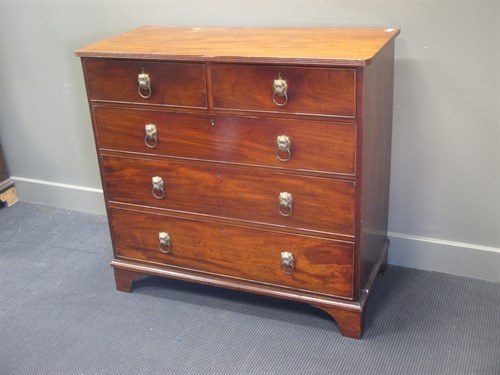 Lot 483 - A large George IV mahogany straight front...