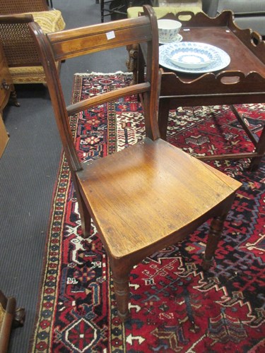 Lot 418 - A set of six 19th century solid ash chairs (6)