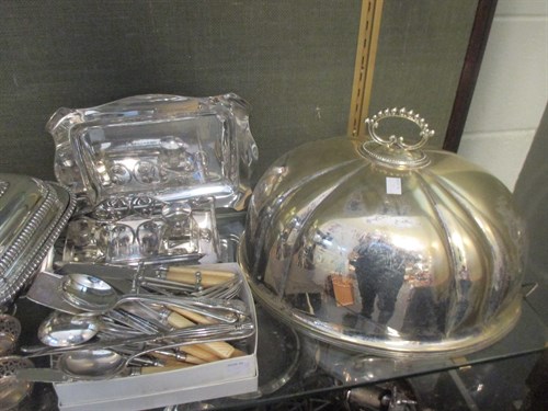 Lot 246 - A quantity of silver plated cutlery and other...