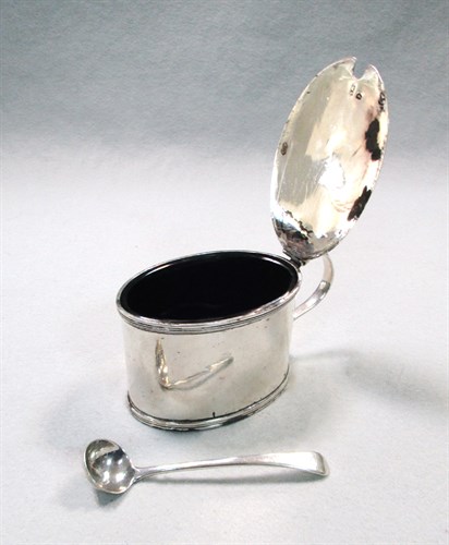 Lot 43 - A George III silver large oval mustard