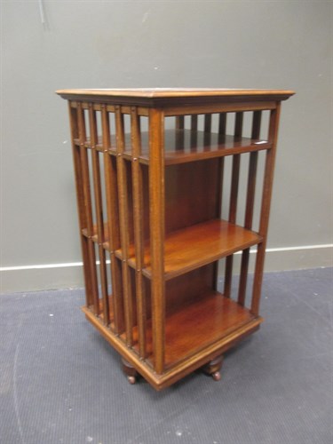 Lot 463 - An Edwardian mahogany revolving bookcase 106cm...