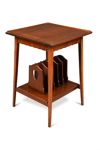 Lot 107 - An early 20th century mahogany Canterbury table