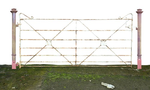 Lot 427 - A Victorian wrought iron estate gate