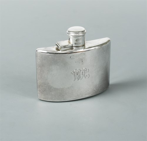 Lot 118 - A George V miniature spirit hip flask
