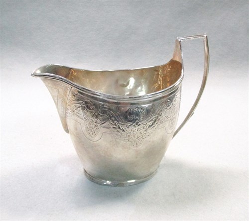 Lot 52 - A George III silver cream jug by Peter and Ann Bateman