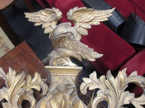 Lot 556 - A 19th Century convex mirror with Eagle...