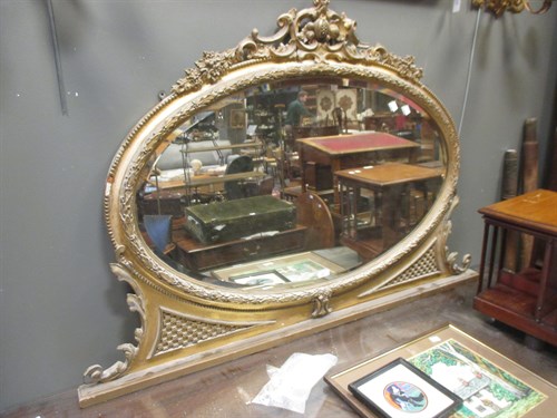 Lot 437 - A 19th century giltwood mirror, 122 x 87cm