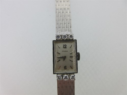 Lot 350 - Movado - A lady's diamond set cocktail watch