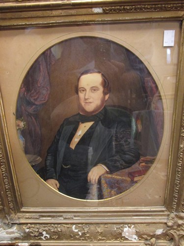 Lot 270 - A Watercolour portrait of a Gentleman signed...
