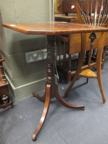 Lot 537 - A mid 19th century occasional table with ebony...