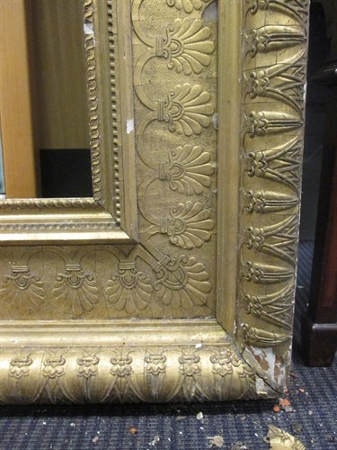 Lot 384 - A large 19th Century carved giltwood country...