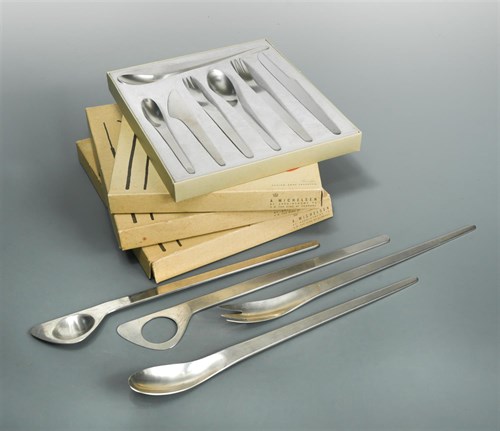 Lot 70 - Arne Jacobsen for A. Michelsen, a stainless steel 'AJ' flatware service, designed 1957
