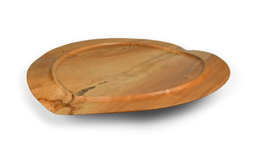 Lot 180 - Richard Chapman (1951-) a large brown heart ash platter