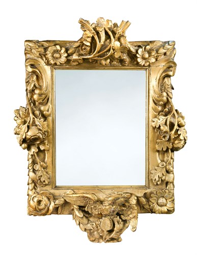 Lot 353 - An 18th century giltwood framed mirror