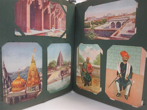 Lot 102 - Album of postcards, mainly India, some Greece...