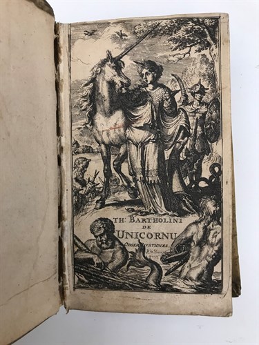 Lot 62 - BARTHOLINUS. De Unicornu Observationes Novae,...