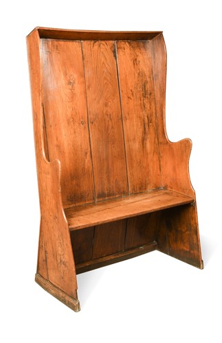 Lot 310 - A small 18th century West Country elm settle