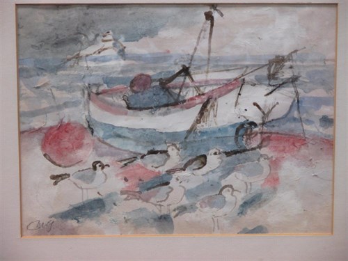 Lot 232 - Christine McGegan, The Old Boat, watercolour,...