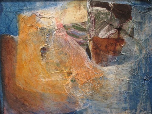 Lot 237 - Gail Lickfold, Winter Flight, mixed media on...