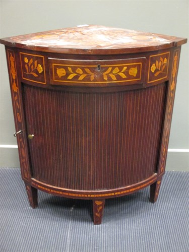 Lot 423 - A late 18th century Dutch floral marquetry...